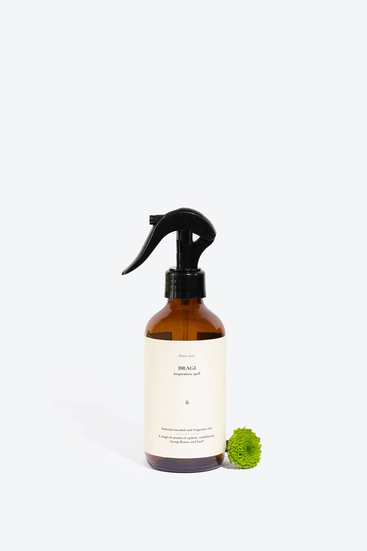 Perfumed Home Spray BRAGI bottle, front view