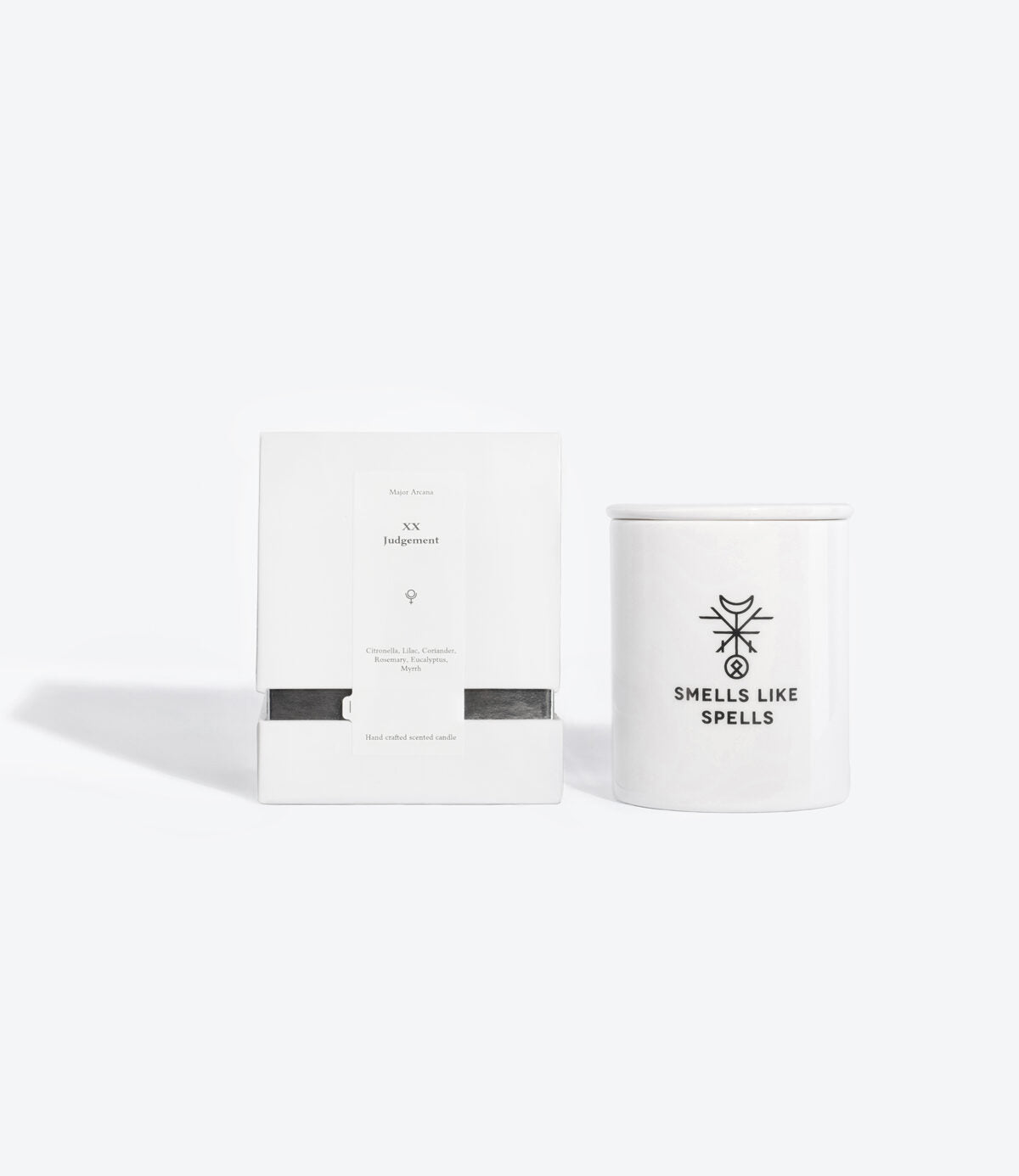 JUDGEMENT candle with included Tarot card and affirmation card