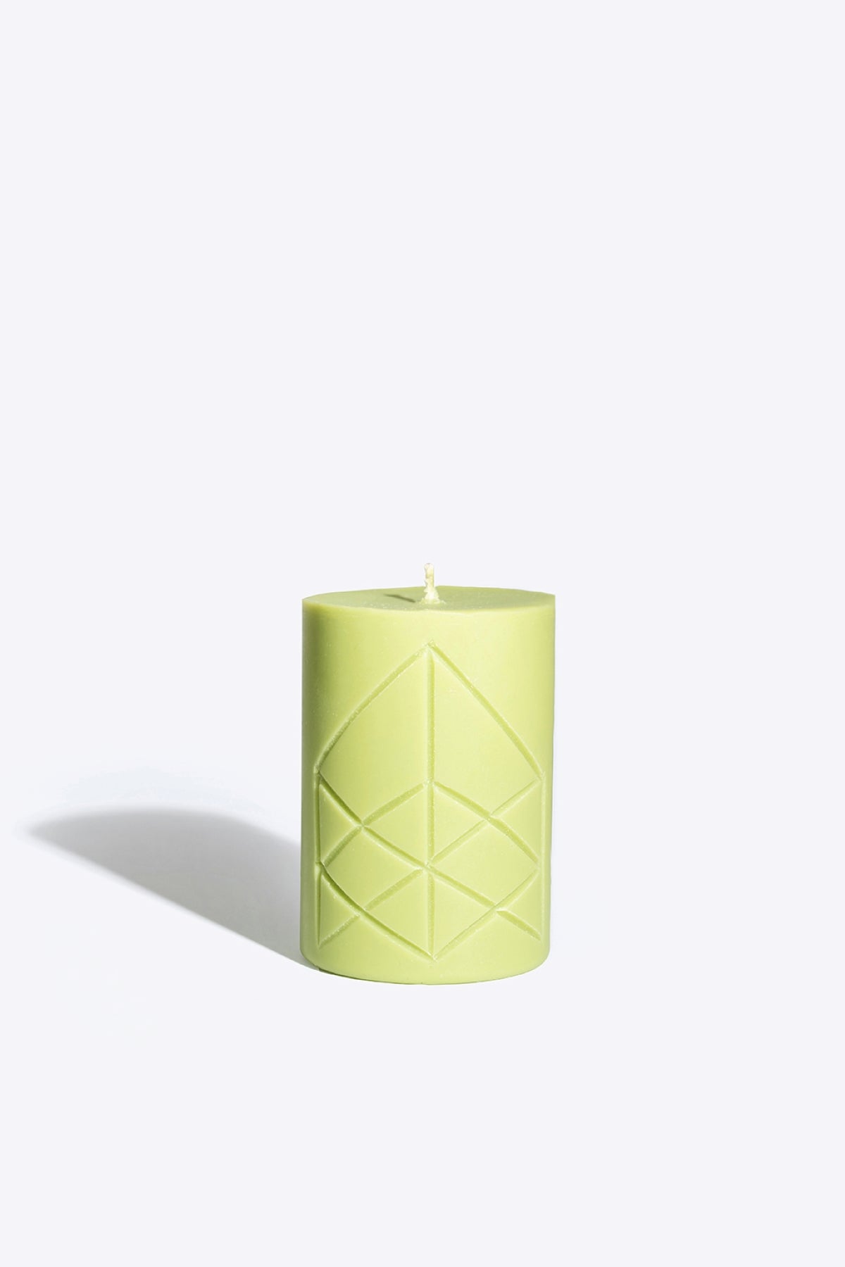 Close-up of EIR rune candle wax and wick