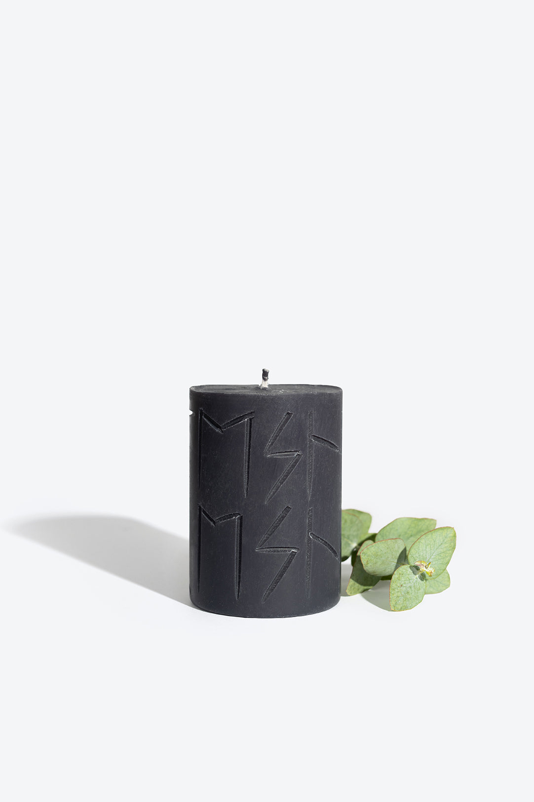 HEL rune candle, additional view showing candle texture