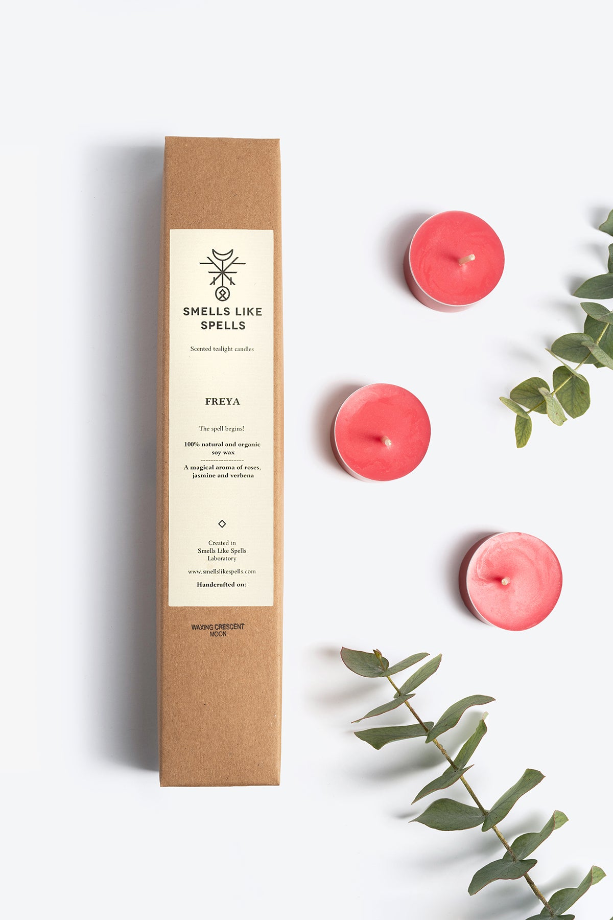FREYA tealight candles lit, warm glow for a love ritual