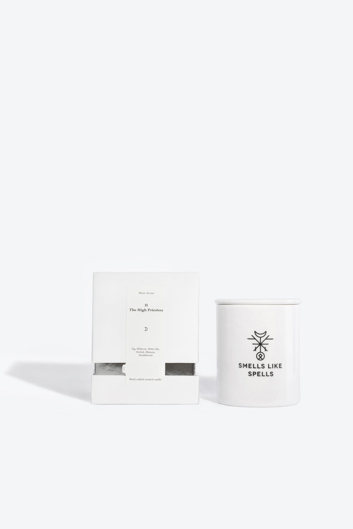 THE HIGH PRIESTESS candle lit, warm glow for an intuition ritual